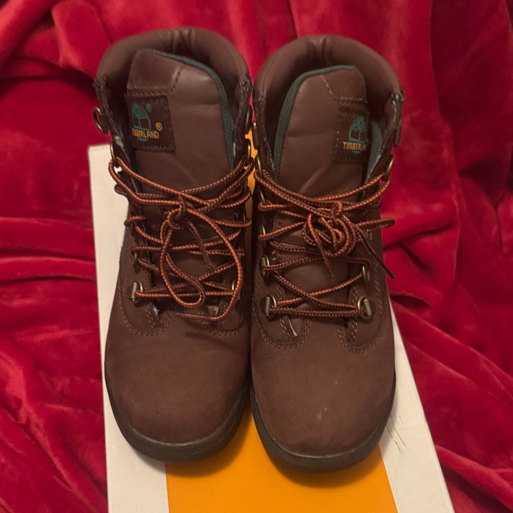 Timberland Kid’s Medium Brown Nubuck Field Lace-Up Boots